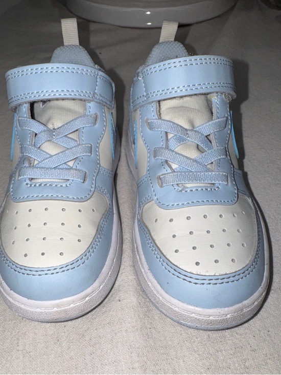 Nike Other - Nike Toddler Light Blue and White Hook-and-Loop Sneakers